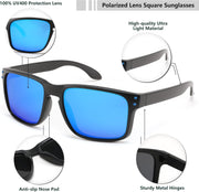 ÉÌƷͼƬ 5 | B0CS6MV9B1 | FEISEDY Men Sunglasses Polarized,Square Vintage Cycling Running Fishing Golf Hiking Sports Sun Glasses B0080
