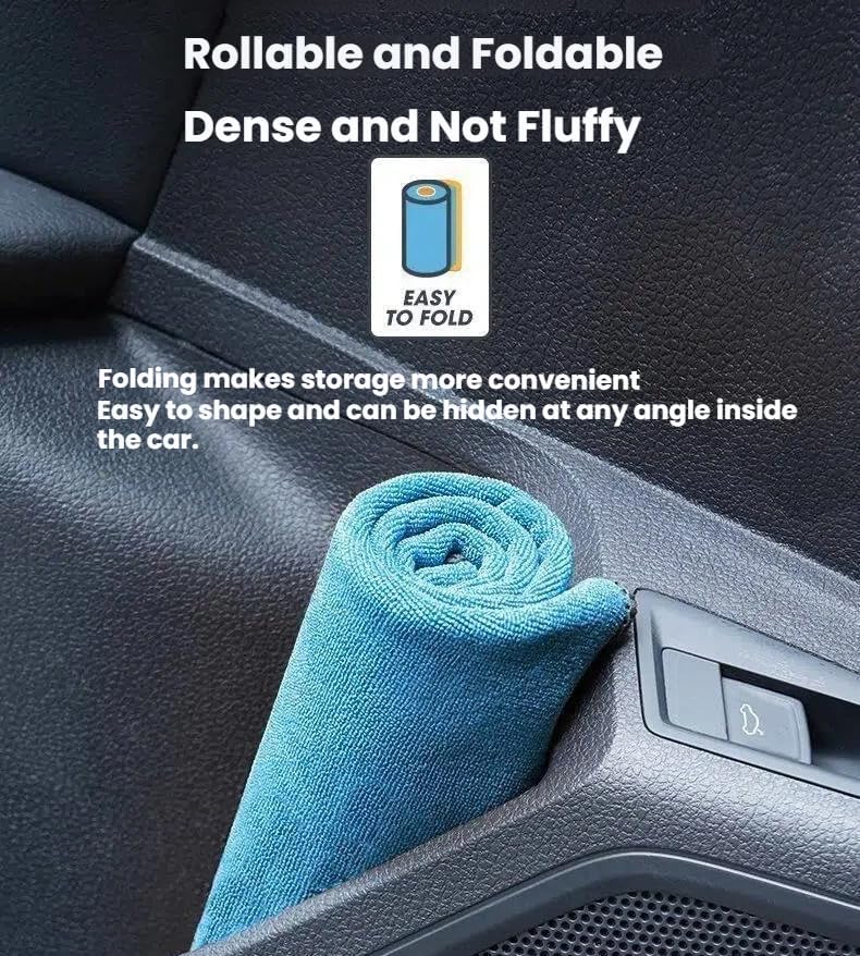 商品图片 6 | B0G2L2SBF6 | Microfiber Towels for Cars 3 Pieces Drying Towel & Cleaning Cloths 11.8x11.8in Thick Absorbent Wipes for Car Home Motorbike