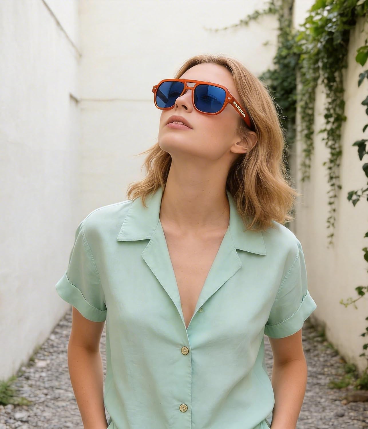 商品图片 19 | B0DSH2BVX5 | FEISEDY Polarized Aviator Sunglasses Men Women, Retro 70s Style Design - UV400 Protection, Driving & Daily Wear B0203