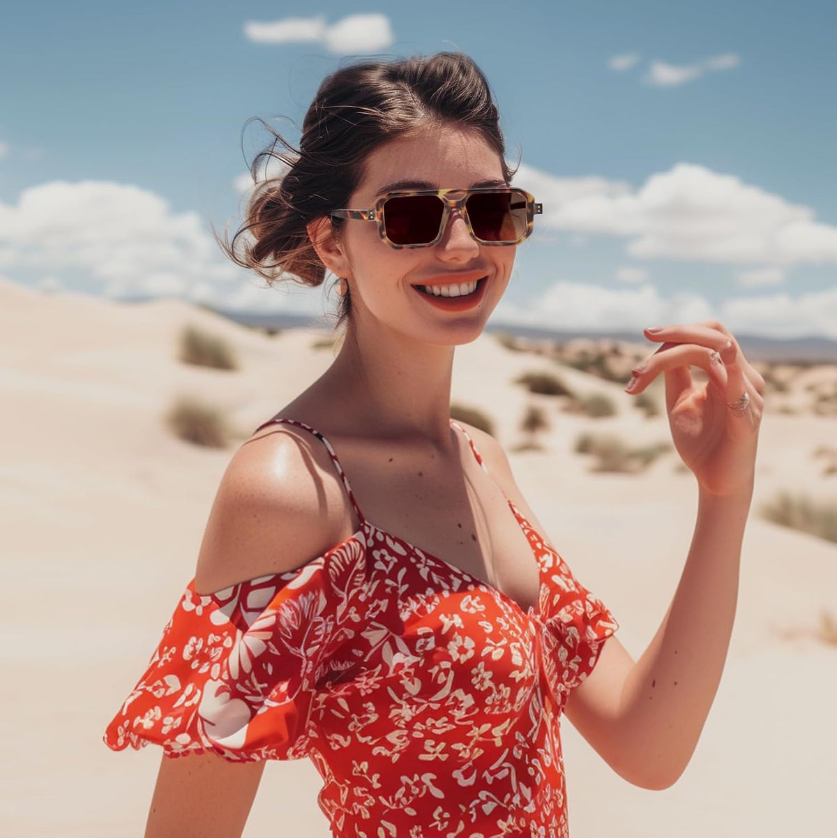 ÉÌƷͼƬ 26 | B0B9BNZRMZ | FEISEDY Retro Aviator Square Sunglasses for Women Men UV400 B2939