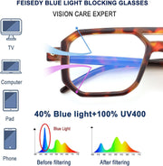 ÉÌƷͼƬ 37 | B0DPLTC8K6 | FEISEDY Vintage Square Blue Light Blocking Glasses Women Men 70s Flat Aviator Glasses Computer Anti Glare B0062