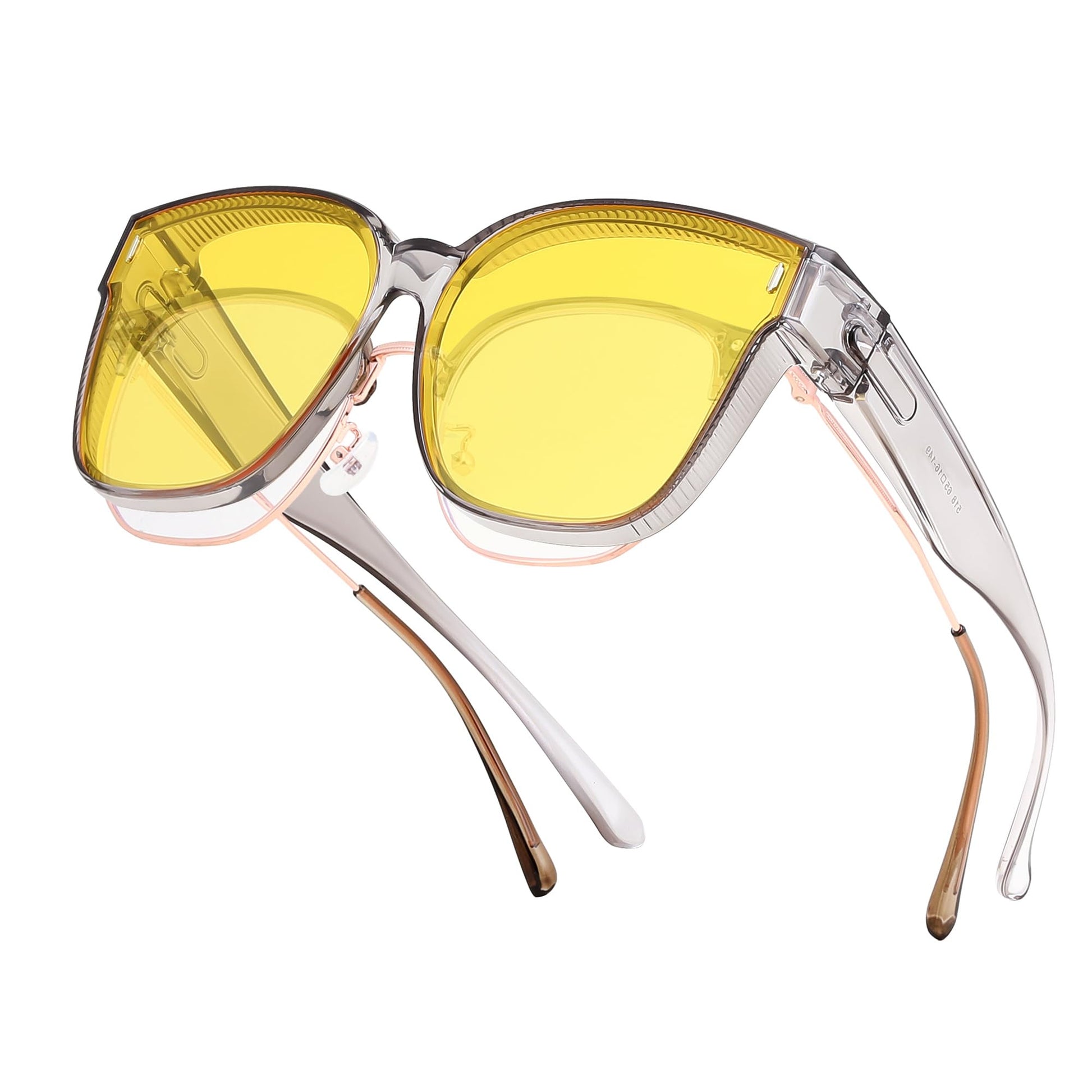 FEISEDY Polarized Fit Over Sunglasses Men Women Oversized Square Shades