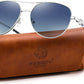 Silver-blue / 59 Millimeters | B0H4QP54B8 | FEISEDY Retro Aviator Sunglasses for Women Men UV400 Shades B0409