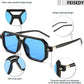商品图片 124 | B09YTJ4FQZ | FEISEDY Vintage Square 70s Flat Aviator Sunglasses Women Men Classic Retro Stylish Frame UV400 Sunglasses B2622