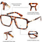 商品图片 14 | B0D9NJ18RZ | FEISEDY Retro Aviator Square Blue Light Glasses for Men Women B0209