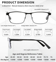 ÉÌƷͼƬ 12 | B0G1BFSFCQ | FEISEDY Classic Blue Light Reading Glasses Men,Metal Frame Readers with Spring Hinge, Anti Glare Eyeglasses for Reading B0337