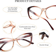 ÉÌƷͼƬ 6 | B0G8D97VW9 | FEISEDY 3 Pack Cat Eye Reading Glasses Blue Light Blocking Women/Men B0374