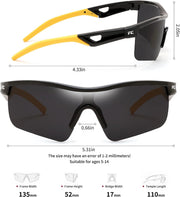 ÉÌƷͼƬ 62 | B07JZ18KMZ | FEISEDY Kids Polarized Sports Sunglasses, TR90 UV400 Baseball Cycling