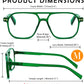 商品图片 24 | B0CNCZF5FL | FEISEDY Retro Aviator Reading Glasses Square Readers for Women Men B0068 | Spring Hinge, Blue Light Reading Glasses,Stylish reading glasses for men