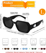 ÉÌƷͼƬ 4 | B0CNPQGQRW | FEISEDY Retro Rectangle Sunglasses for Women Men Classic Square Rhinestone Frame Sun Glasses Polygon Designer UV400 B0047