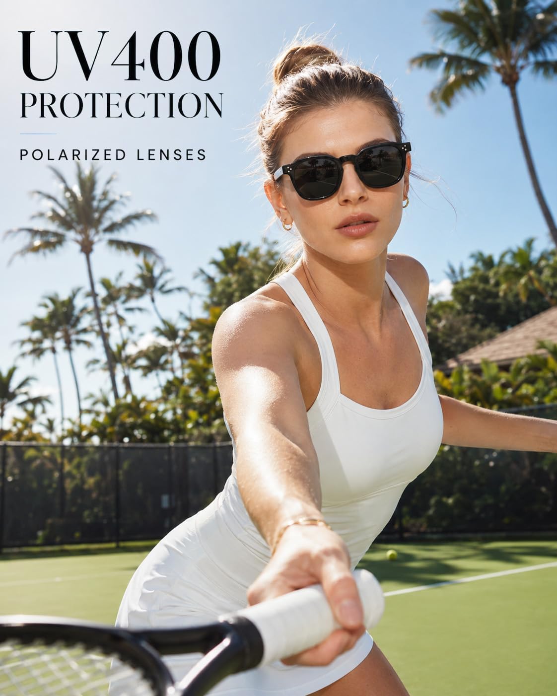 ÉÌƷͼƬ 13 | B0H83DD892 | FEISEDY Retro Thick Polarized Square Sunglasses for Women Men B0458