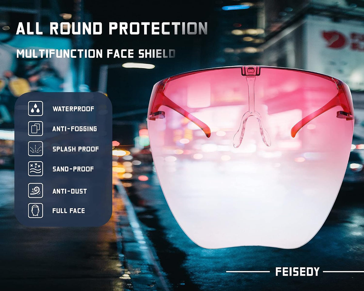 商品图片 28 | B097Y3FQJJ | FEISEDY Full Face Shield Sunglasses – Anti-Fog UV400 Mirror Visor