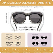 ÉÌƷͼƬ 12 | B0D9N67YQ7 | FEISEDY Folding Polarized Fit Over Glasses Sunglasses for Women Men Lightweight Foldable Sunglasses Over Glasses B0218