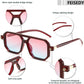 商品图片 142 | B09YTJ4FQZ | FEISEDY Vintage Square 70s Flat Aviator Sunglasses Women Men Classic Retro Stylish Frame UV400 Sunglasses B2622