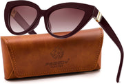 FEISEDY Cat eye Sunglasses Polarized and Retro Stylish for Women Men B0428