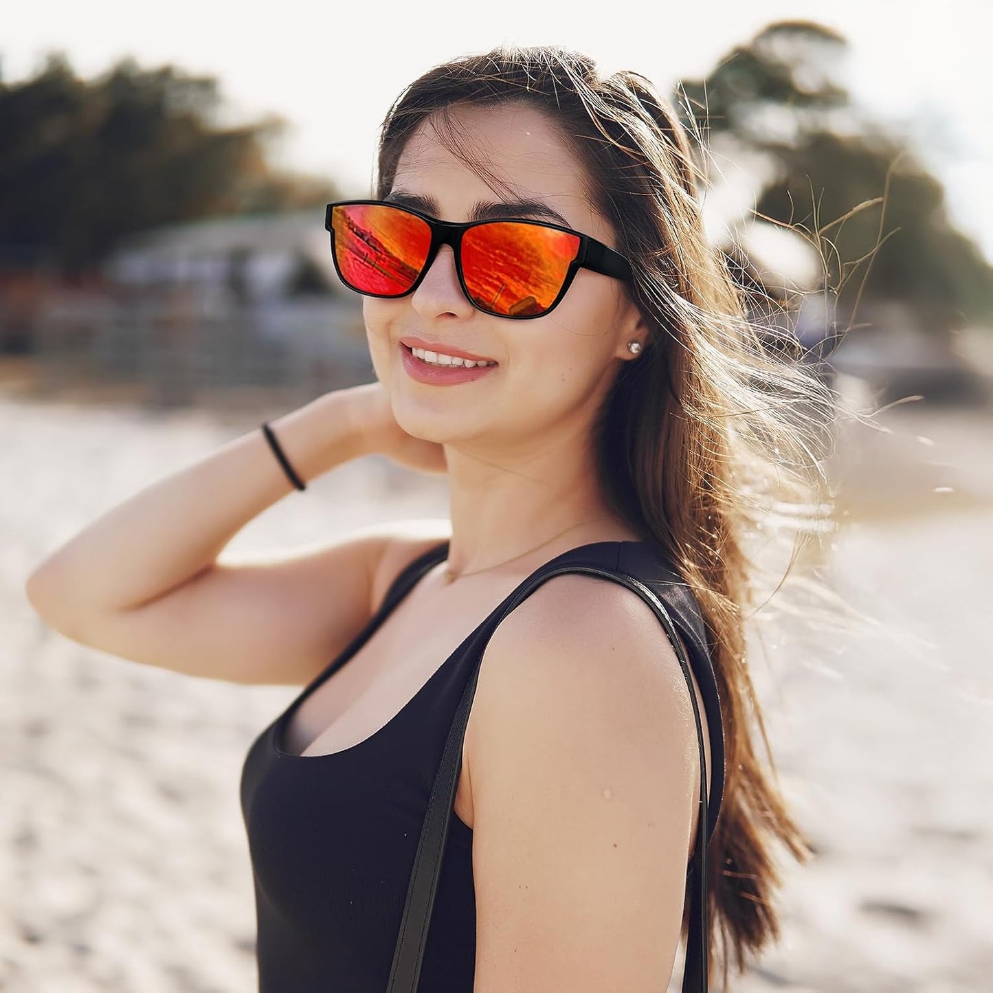 商品图片 2 | B0DK2W3XG7 | FEISEDY Polarized Sunglasses Fit Over Glasses Women, Fit over Glasses Sunglasses for Driving UV400 Protection B0250