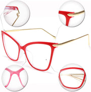 ÉÌƷͼƬ 34 | B085VSD2L3 | FEISEDY Oversized Cat Eye Glasses Frame Blue Light Blocking Eyewear for Women B2589