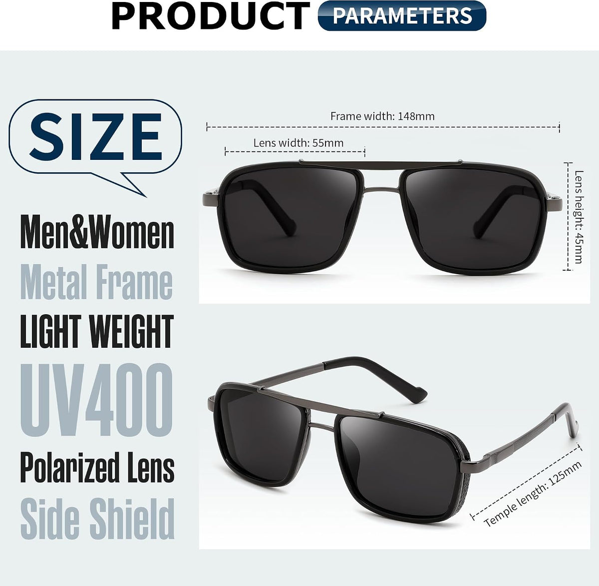 ÉÌƷͼƬ 14 | B0FDKZNCG9 | FEISEDY Retro Aviator Polarized Sunglasses For Women Men 70s Trendy B0292
