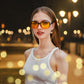 商品图片 50 | B081YY5RM3 | FEISEDY Classic Womens Night Glasses Driving Anti Glare Wrap Around Yellow Sunglasses B2548