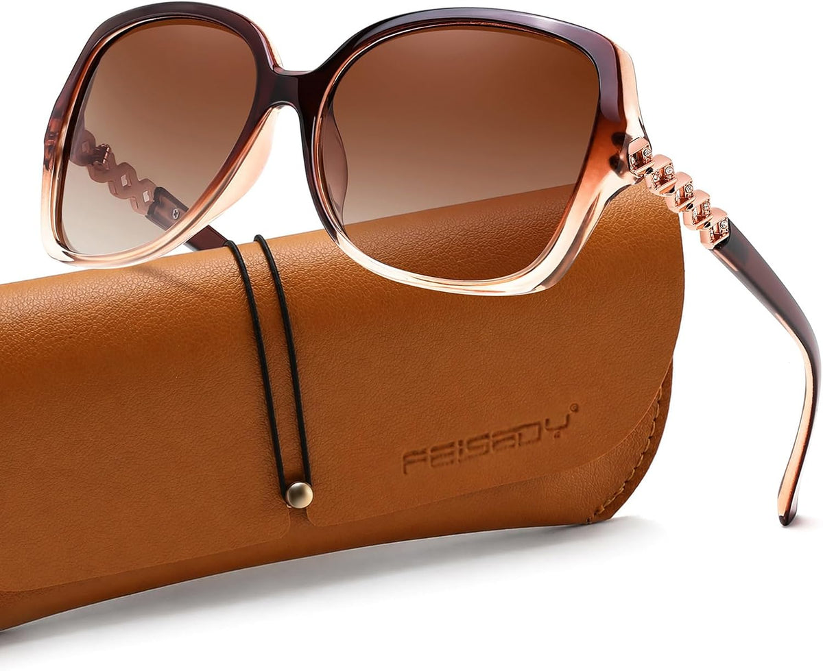 ÉÌƷͼƬ 14 | B0H8N95LQC | FEISEDY Retro Polarized Sunglasses for Women Chunky Square Frame B0464
