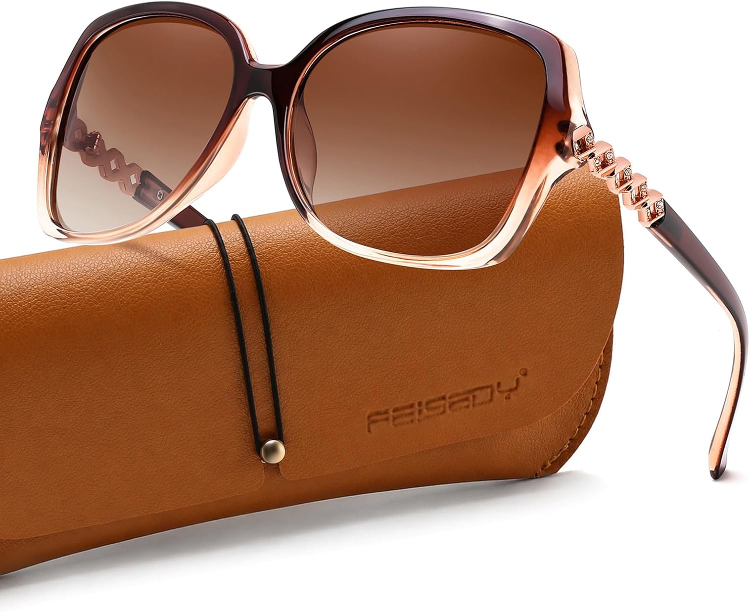 商品图片 14 | B0H8N95LQC | FEISEDY Retro Polarized Sunglasses for Women Chunky Square Frame B0464