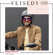 ÉÌƷͼƬ 8 | B0CZDVFVSJ | FEISEDY Retro Round Steampunk Sunglasses Women Men Vintage Eyewear Metal Frame Leatherwear B0140