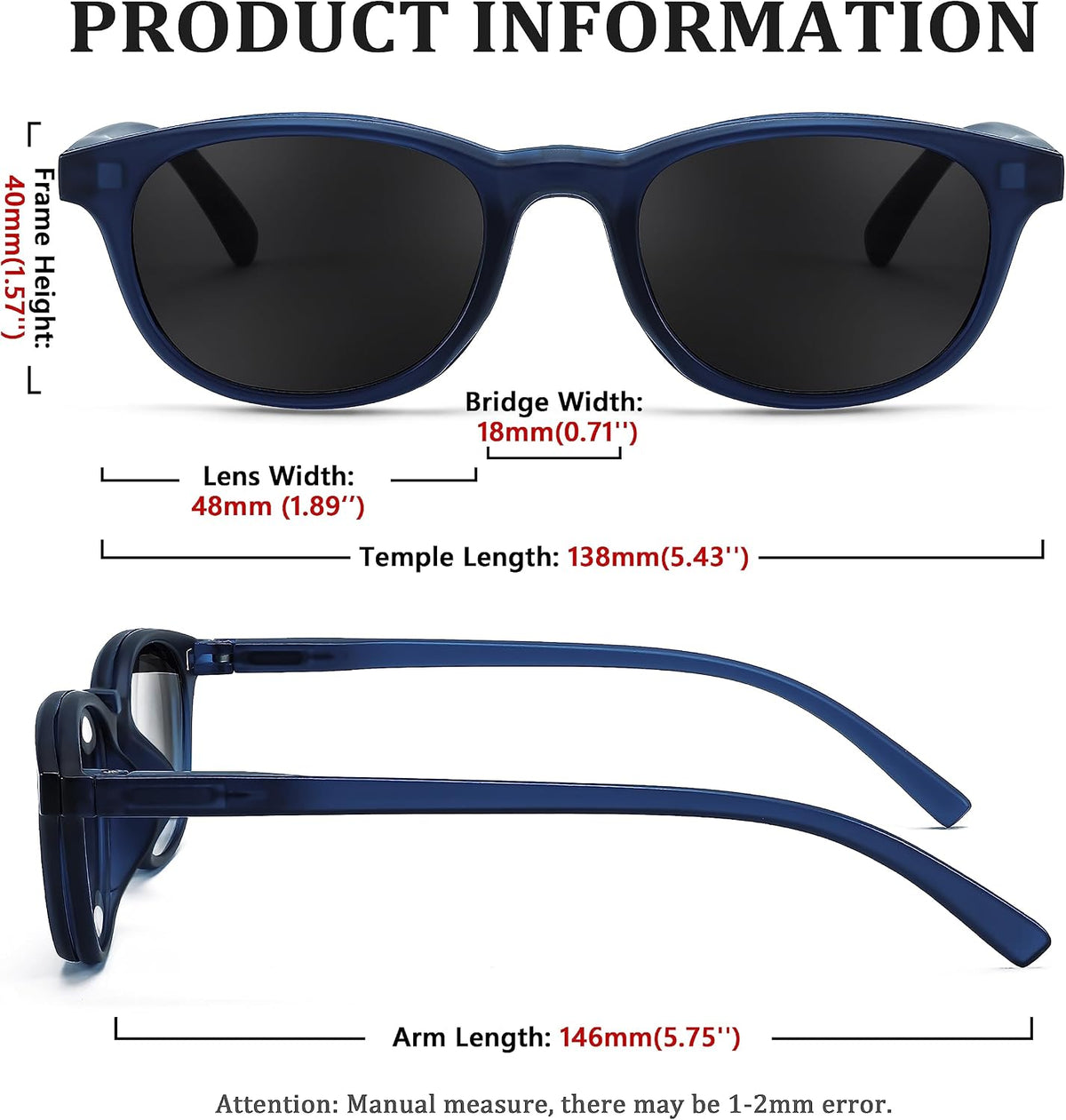 ÉÌƷͼƬ 6 | B0C9DFQSP5 | FEISEDY Fashion Reading Sunglasses Women Men Square Reader Sunglasses UV400 Protection Polarized Lens B2390