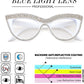商品图片 41 | B0BLH5NHK8 | FEISEDY Diamond Blue Light Blocking Glasses Cat Eye Rhinestone Women Oversized Anti Eyestrain Computer Glasses Frame B2358
