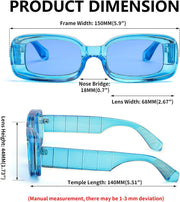 ÉÌƷͼƬ 23 | B0B12FXZW5 | FEISEDY Rectangle Sunglasses for Women Men Retro Y2k 90s Thick Frame Chunky Square Sunglasses UV400 Protection B2307