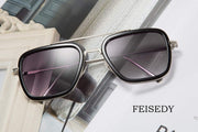 ÉÌƷͼƬ 12 | B07VFM34S4 | FEISEDY Retro Aviator 70s Pilot Sunglasses Men Trendy Women Square Sun Glasses Driving Outdoors B2510