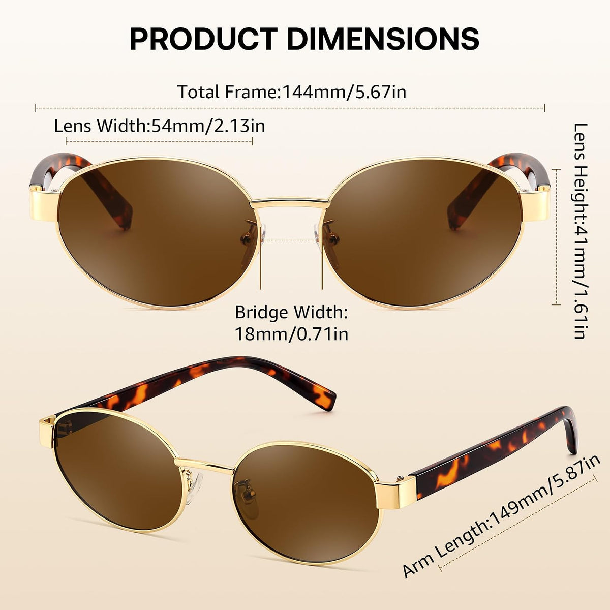 ÉÌƷͼƬ 6 | B0GK19LPFF | FEISEDY Retro Oval Metal Y2K Sunglasses for Women Men Small Frame B0402