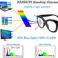 商品图片 10 | B082SVW71F | FEISEDY Retro Reading Glasses Thick Square Big Frame Blue Light Blocking Lens Anti Glare Digital Eyestrain B2534