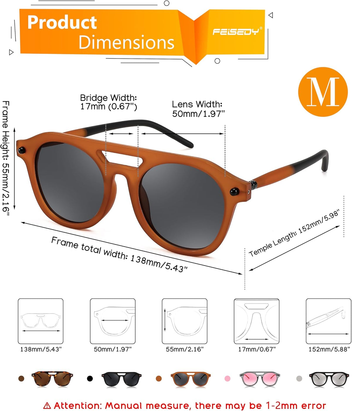 ÉÌƷͼƬ 18 | B0CHBBJ1H1 | FEISEDY Retro Square Aviator Sunglasses Womens Mens Trendy 70s Vintage Stylish Frame UV400 Sun Glasses B0051