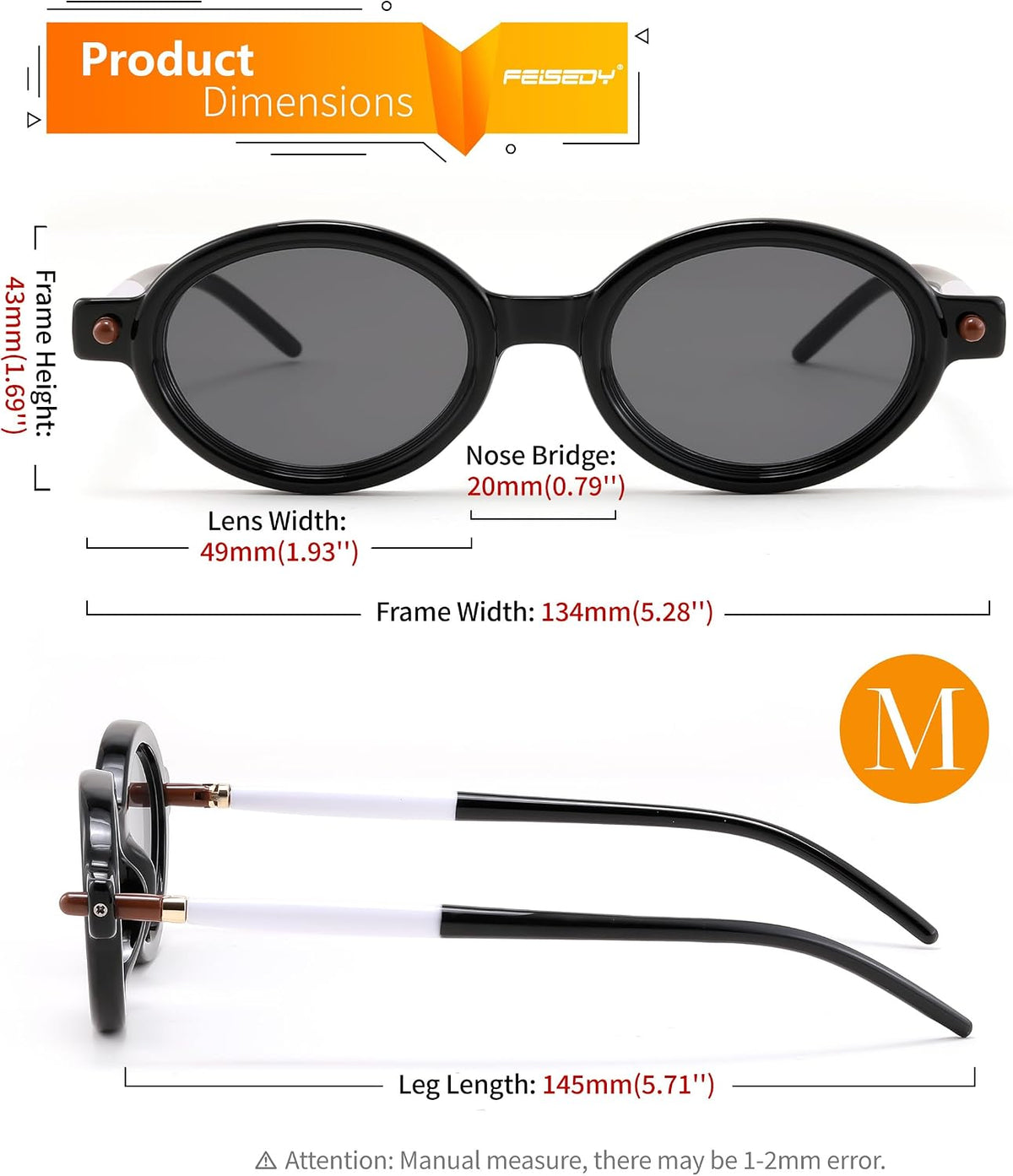 ÉÌƷͼƬ 58 | B0DTHVTKB5 | FEISEDY Retro Oval Sunglasses for Women 90s Narrow Round Lightweight Shades Y2k Trendy Sunnies B1171