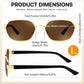商品图片 19 | B0GY42ZV46 | FEISEDY Women and Men UV400 Protection Sunglasses, Polygon Square Metal Frame Retro Stylish Shades B0452
