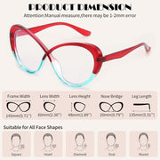 ÉÌƷͼƬ 13 | B0GXZ3356Q | FEISEDY Oversized Cat Eye Blue Light Blocking Glasses for Woman, Retro Cateye Eyeglasses, Stylish Bluelight Glasses B0454