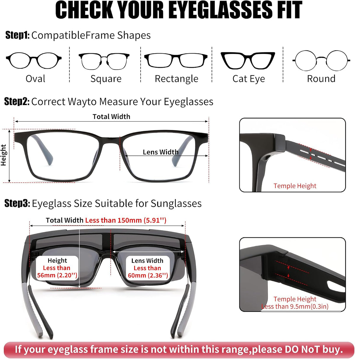 ÉÌƷͼƬ 11 | B0GGMHCCXG | FEISEDY Polarized Fit Over Glasses Sunglasses for Men Women, Sports Wrap Around for Driving Cycling Fishing B0382