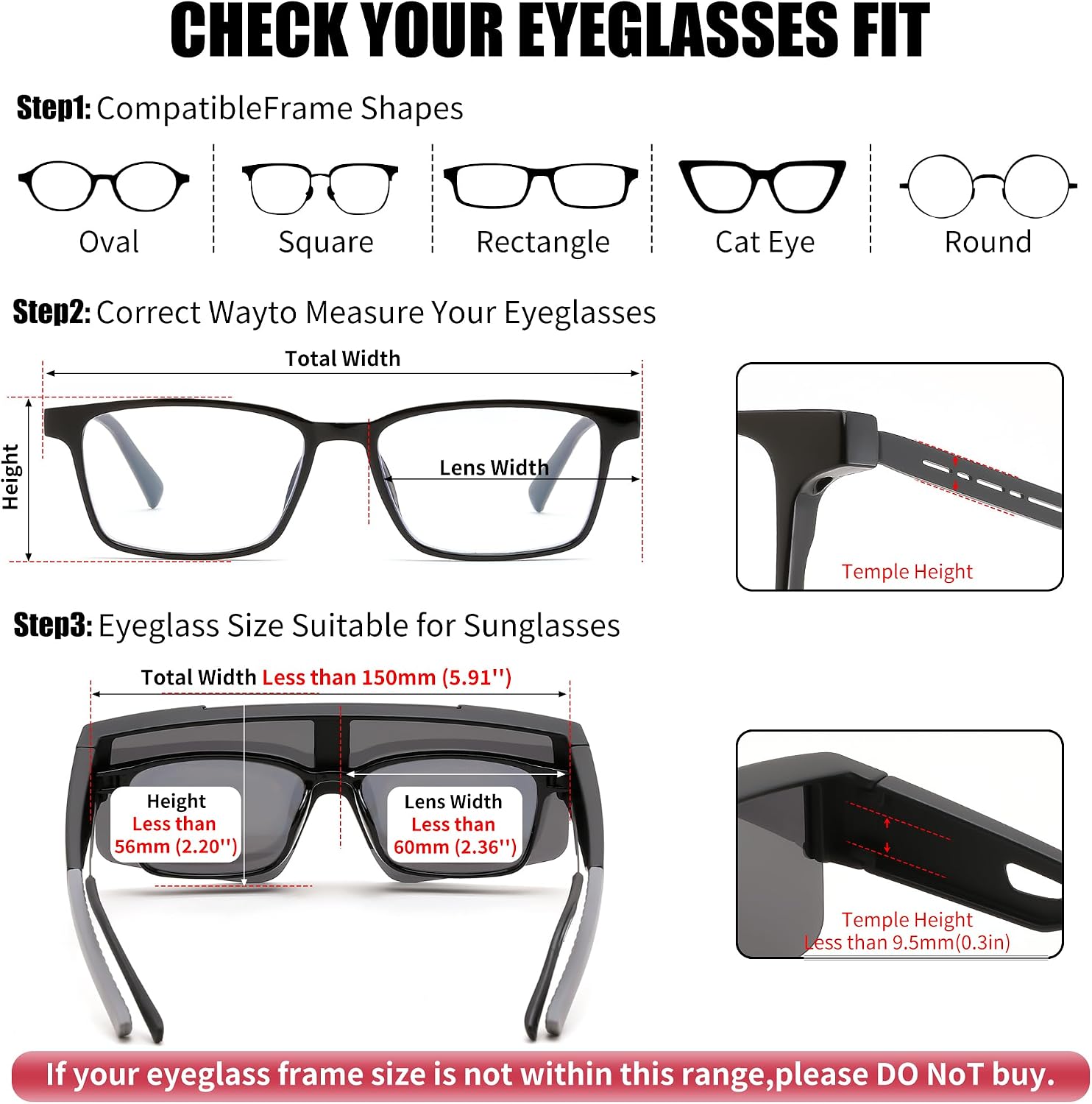 商品图片 11 | B0GGMHCCXG | FEISEDY Polarized Fit Over Glasses Sunglasses for Men Women, Sports Wrap Around for Driving Cycling Fishing B0382