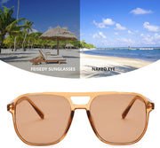 ÉÌƷͼƬ 67 | B0B3XKHTR1 | FEISEDY Retro Square Aviator Sunglasses Women Men 70s Vintage Trendy Plastic Frame Sun Glasses B2835
