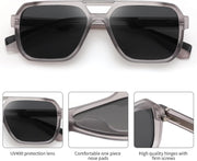 ÉÌƷͼƬ 17 | B0GLG5HZ1L | FEISEDY Retro Square Aviator Sunglasses for Men Women B0390