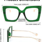 商品图片 27 | B08DF5QRXC | FEISEDY Oversized Square Blue Light Blocking Glasses Eye Strain Glare Pearl Inlay Arm Cat Eye Fashion Eyewear B2639
