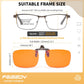 商品图片 5 | B0FZKQ9RL5 | FEISEDY Clip on Rimless One Piece Blue Light Glasses for Woman Men B0360