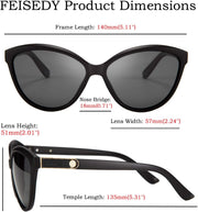 ÉÌƷͼƬ 13 | B07VB227XS | FEISEDY Classic Cateye Polarized Sunglasses for Women 100% UV Protection B2512