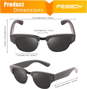 ÉÌƷͼƬ 4 | B0D5HQDPLZ | FEISEDY Semi-Rimless Sunglasses for Men Women Classic Sun Glasses Retro Metal Frame Shades UV400 Protection B0185