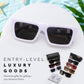 商品图片 31 | B0GD5FWDBC | FEISEDY Retro Trendy Rectangle Polarized Sunglasses for Women Men,Classic Narrow Square Sun Glasses B0314