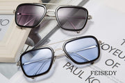 ÉÌƷͼƬ 13 | B07VFM34S4 | FEISEDY Retro Aviator 70s Pilot Sunglasses Men Trendy Women Square Sun Glasses Driving Outdoors B2510