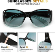 ÉÌƷͼƬ 39 | B0H4R52F3D | FEISEDY Women's Polarized Sunglasses Wrap Around Vintage Fashion Sunnies UV400 Protection B0394