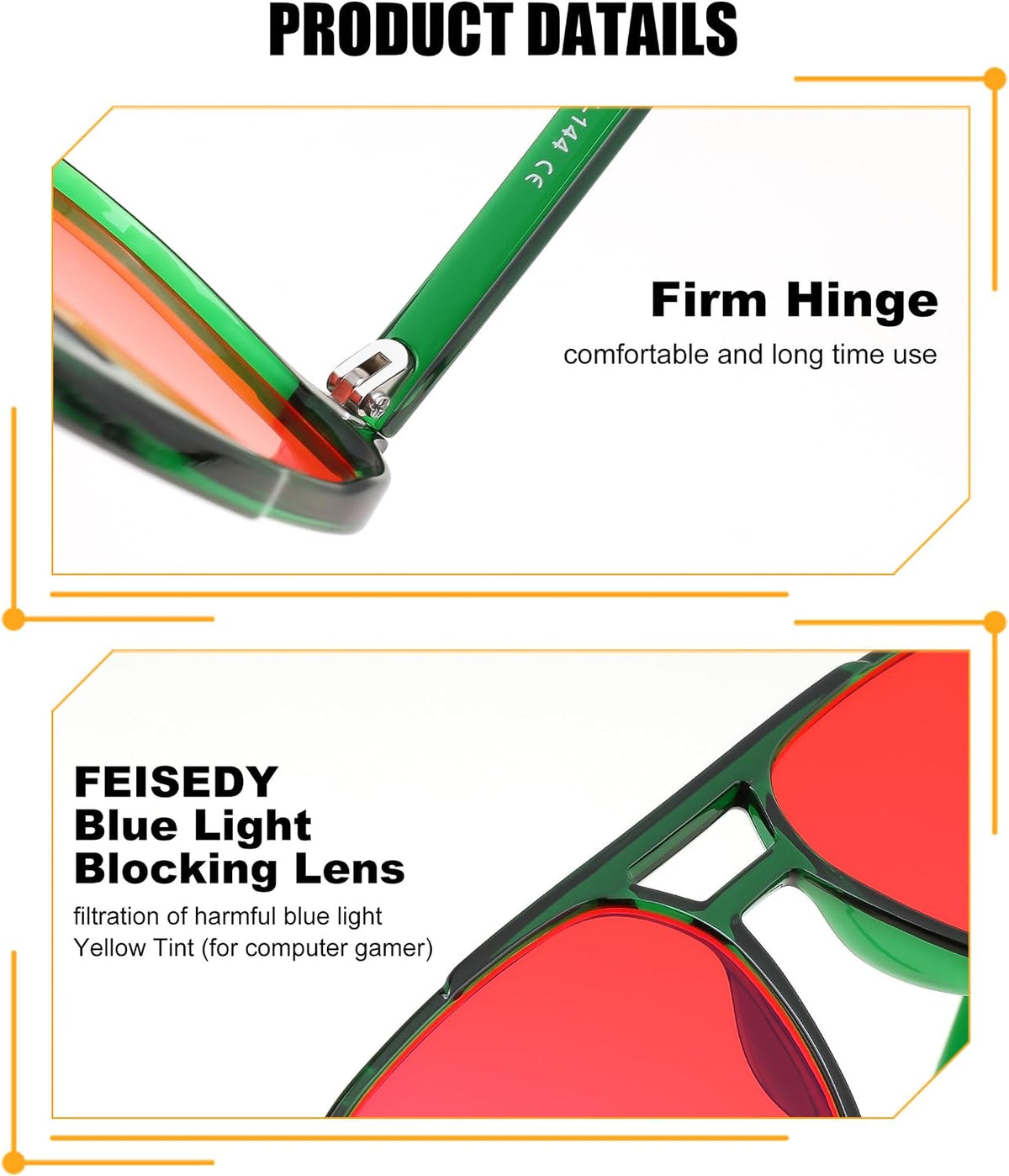 ÉÌƷͼƬ 22 | B0GCVQFPW9 | FEISEDY Blue Light Glasses for Computer Gaming Anti Eyestrain Glasses G2835