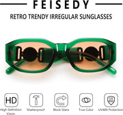 ÉÌƷͼƬ 63 | B0B5V7T75J | FEISEDY Retro Trendy Rectangle Sunglasses Women Men Narrow Shades B2322