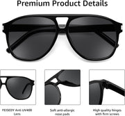 ÉÌƷͼƬ 31 | B0GXMV1N2N | FEISEDY Retro Aviator Sunglasses for Women Men Square Sunnies 70s Pilot Style Lightweight UV400 Shades B0421